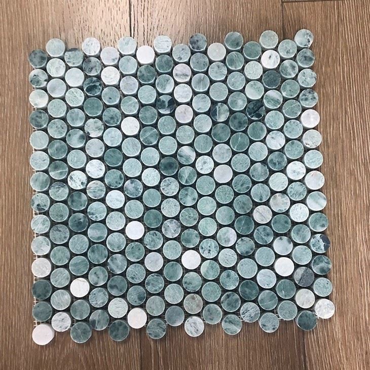Emerald Marble Round Mosaic Tiles For Walls And Floors factory