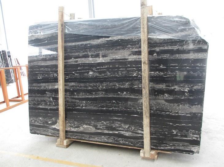 Black Marble Silver Dragon