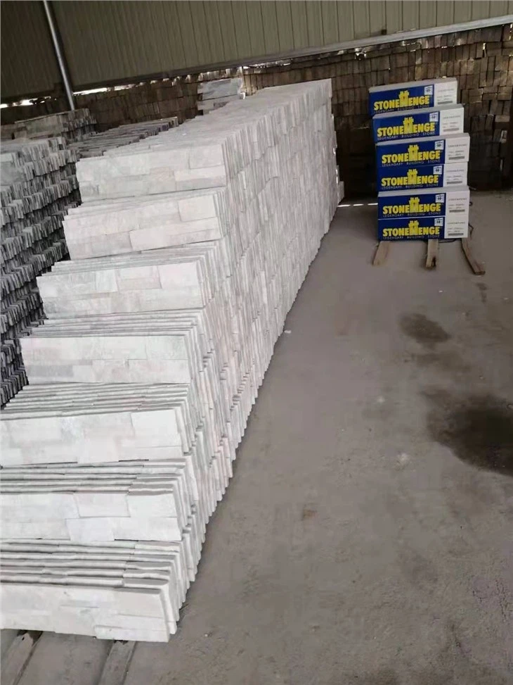 White Culture Stone Panels Ledge Stone Veneer Slate For Interior & Outside Wall Panels